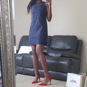 J Crew Basketweave scallop-edge dress. Preowned